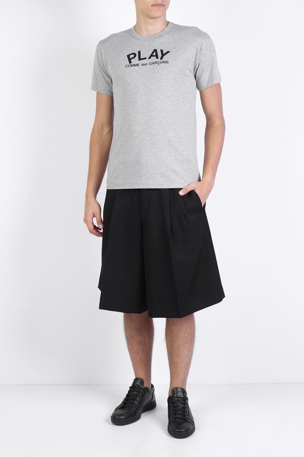 Black Wide pleat-front shorts Comme des Garçons Homme Plus